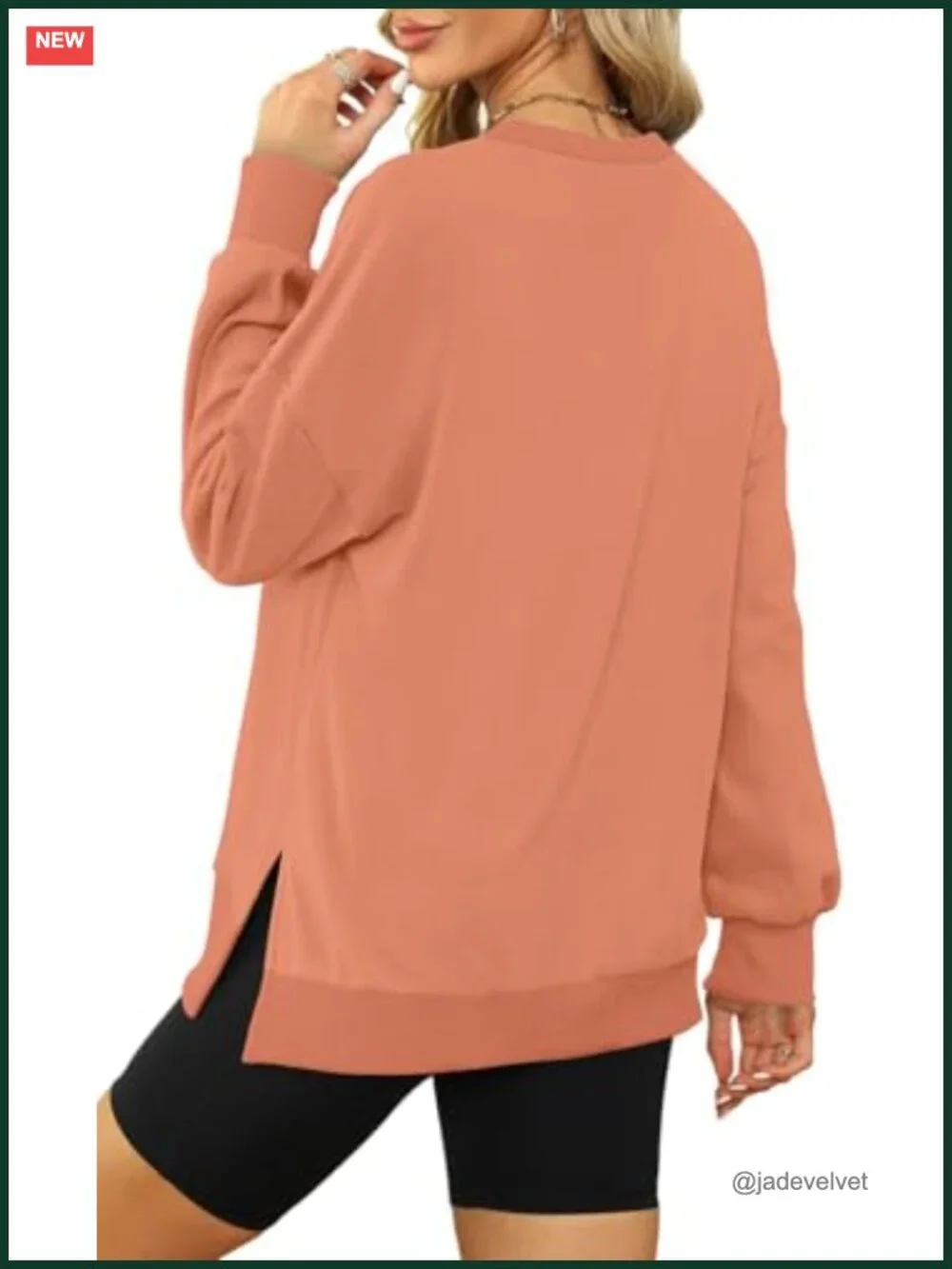 Oversized Pullover Sweatshirt Casual Crewneck Long Sleeve Comfy Top